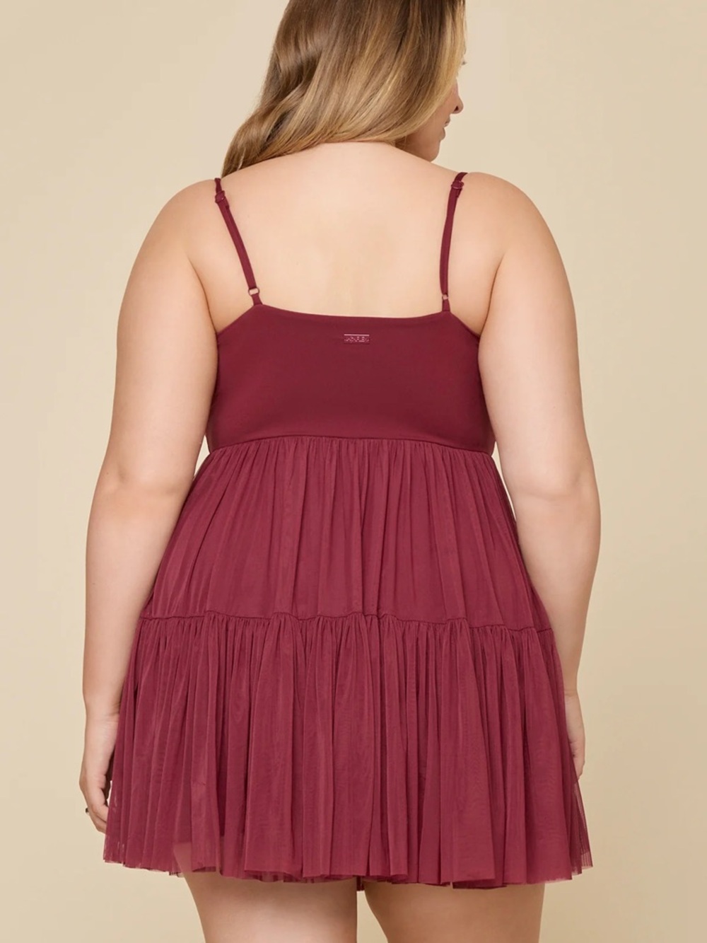 NEW Popflex Pirouette Babydoll Dress - Crimson - Picture 10 of 12